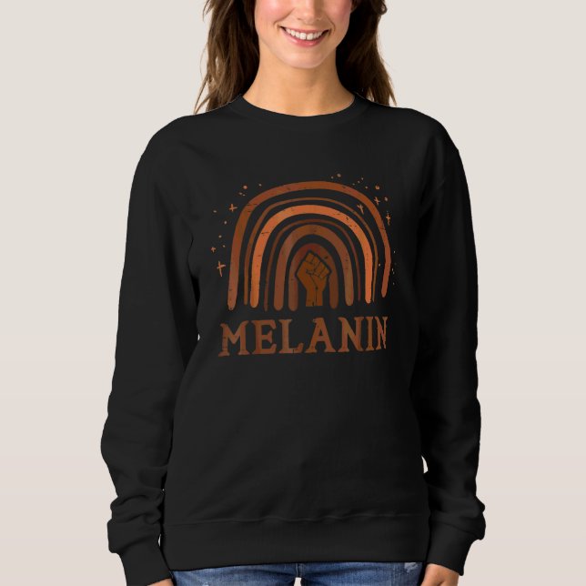 Sudadera Melanin Rainbow Black History African American Pri (Anverso)