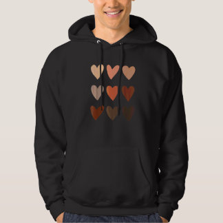 Sudadera Melanin Skin Tone Hearts Be Kind Black History Mon