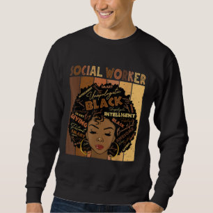 Sudadera Melanin trabajador social afro pelo negro Monto de