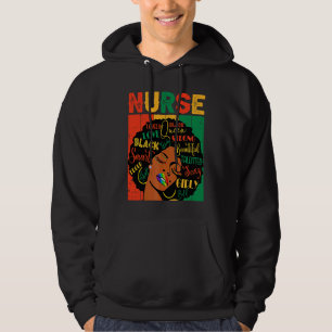 Sudadera Melanin Vintage Afro Enfermera Reina de la histori