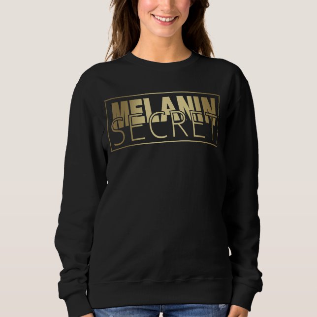 Sudadera Melanina africana negra secreta (Anverso)