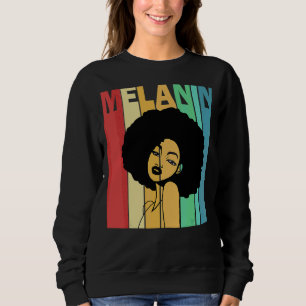 Sudadera Melanina vintage Afroamericanas mujeres negras