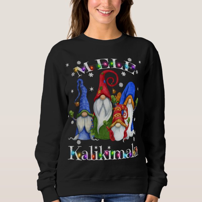 Sudadera Mele Kalikimaka Feliz Navidad Hawái Gn nórdico (Anverso)