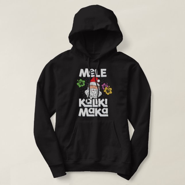 Sudadera Mele Kalikimaka Feliz Navidad Hawaii (Diseño del anverso)