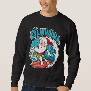Sudadera Mele Kalikimaka Navidad Surfing Santa Claus Hawai
