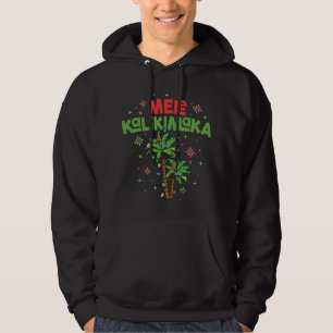 Sudadera Mele Kalikimaka Navidades hawaianos con luz de árb