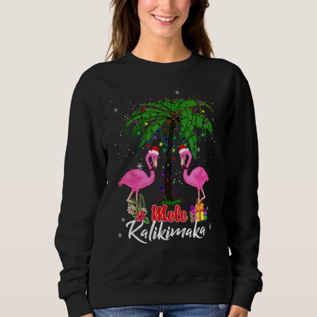 Sudadera Mele Kalikimaka Navidades hawaianos tropicales fla (Anverso)