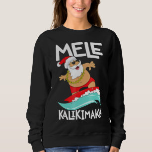 Sudadera Mele Kalikimaka Navidades Hawaii Surfing
