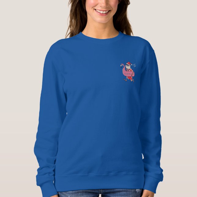Sudadera Mele Kalikimaka Santa Flamingo Navidades Getaway S (Anverso)