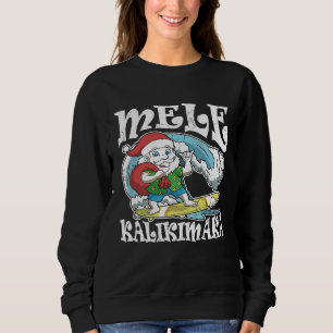 Sudadera Mele Kalikimaka Surfing Santa Claus Chris hawaiano