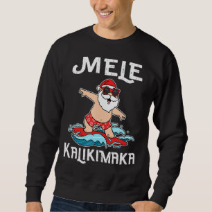 Sudadera Mele Kalikimaka Surfing Santa Claus Hawaiian Chris