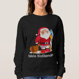 Sudadera Mele Kalikimaka tabla Santa de Navidad hawaiana