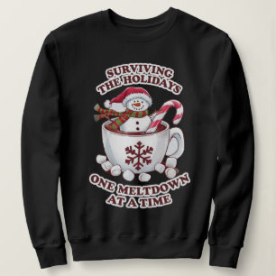Sudadera Mellante de Snowman divertida vendimia vibraciones