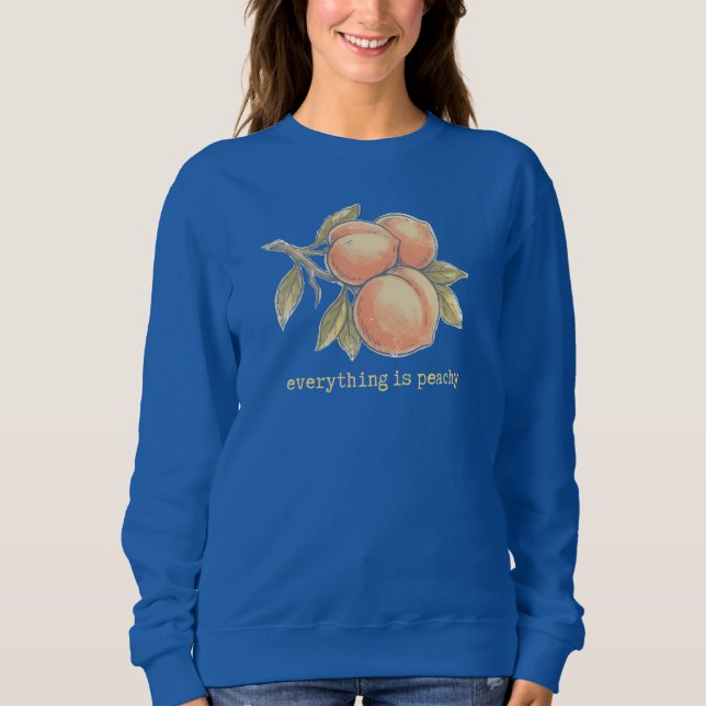 Sudadera Melocotón Vintage | Todo está Melocotón (Anverso)