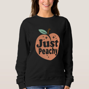 Sudadera Melocotones de Georgia Frutas de Verano Retro Solo