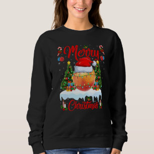Sudadera Melocotones Frutas Luces Árbol de Navidad Santa Me