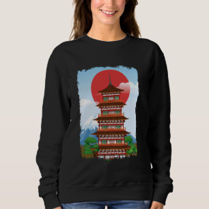 Sudadera Melodía japonesa Mt Fuji recuerdo de arte japonés