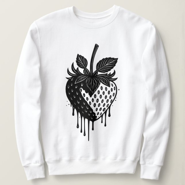 Sudadera Melting Drip Strawberry Artwork (Anverso del diseño)
