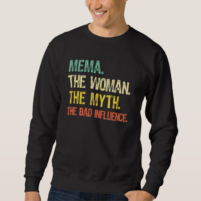 Sudadera Mema La Mujer El Mito La Mala Influencia Retro (Anverso)