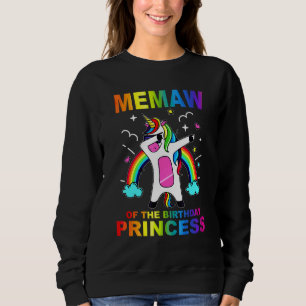 Sudadera Memaw De La Princesa De Cumpleaños Chica Dabbing U