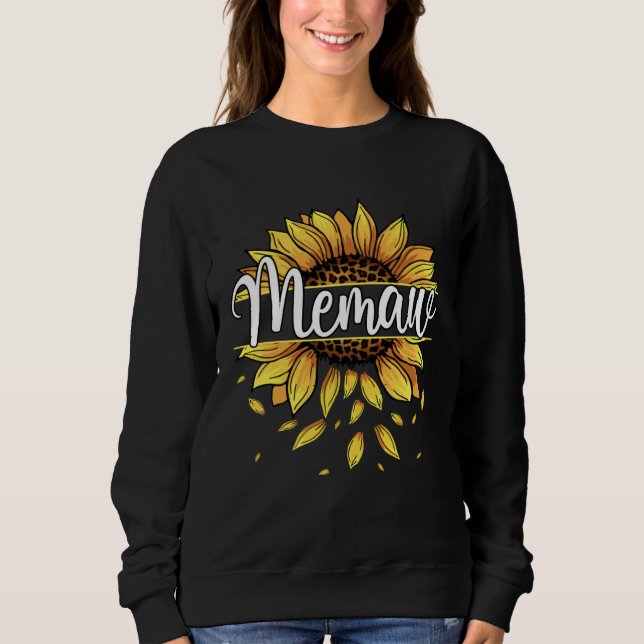 Sudadera Memaw With Yellow Sunflower Floral Graphic Mothers (Anverso)