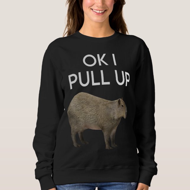 Sudadera Meme de Capibara Extraer los roedores animales más (Anverso)