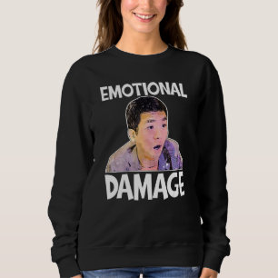 Sudadera Meme de daño emocional Cute Cita graciosa