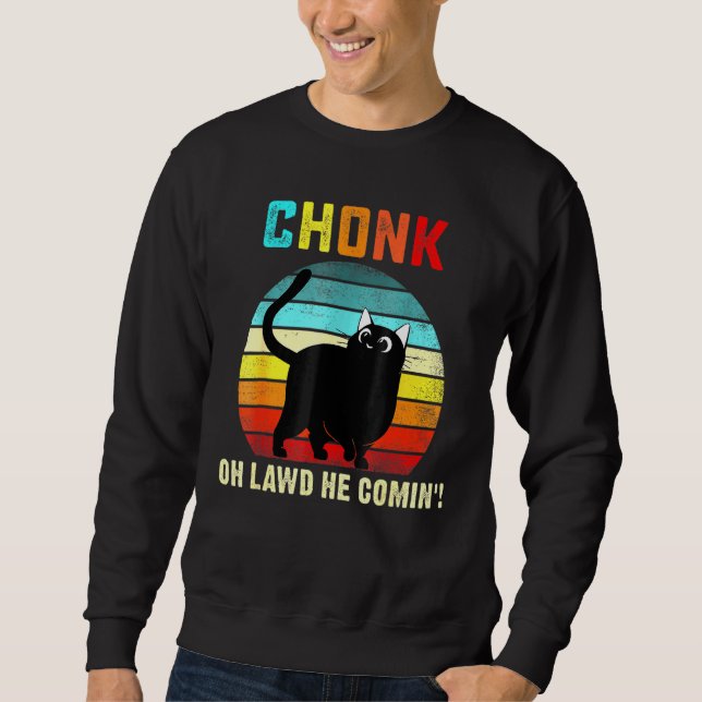 Sudadera Meme de escala de gatos de chonk - Memes de gatos  (Anverso)