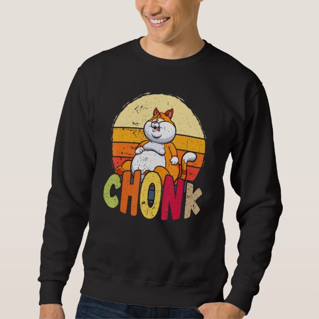 Sudadera Meme De Gato Chubby Chonk Con Sobrepeso Para La Lí (Anverso)