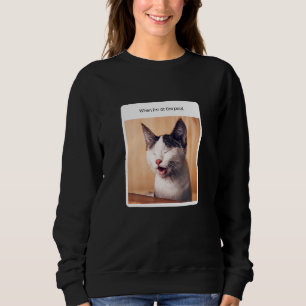 Sudadera Meme De Gato Cuando Estoy En La Piscina De Vacacio