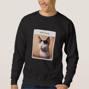 Sudadera Meme De Gato Cuando Estoy Pescando