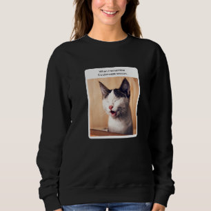 Sudadera Meme de gato cuando recuerdo la temporada de lacro