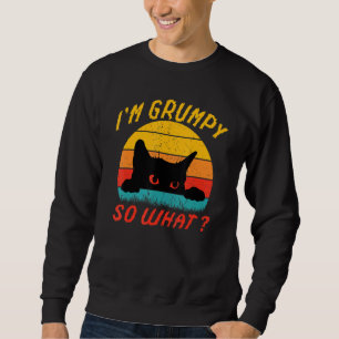 Sudadera Meme de gato enfadado Estoy gruñón y qué 1