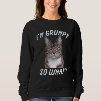 Sudadera Meme de gato enojado Estoy gruñón y qué 4