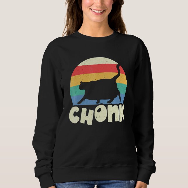 Sudadera Meme de gato retro vintage (Anverso)