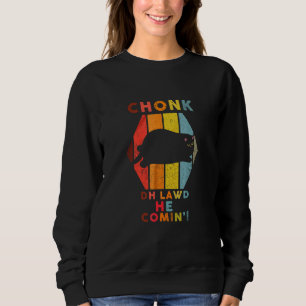 Sudadera Meme de la escala del gato Chonk estilo retro de g