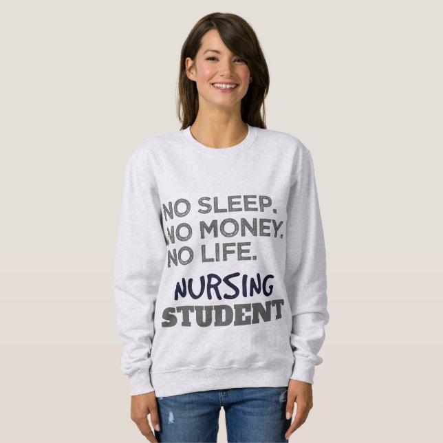 Sudadera Meme de la escuela de enfermería sin Enfermería de (Anverso completo)