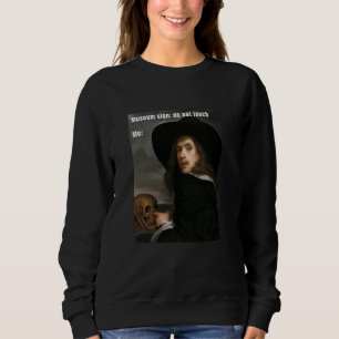 Sudadera Meme de la nariz del cráneo del retrato, no de art