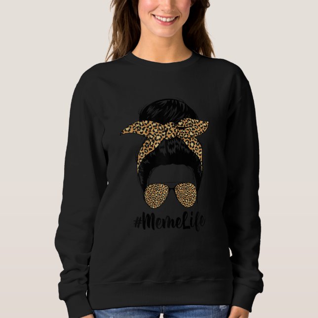 Sudadera Meme de la vida de la madre: Bun Leopard Mo (Anverso)