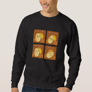 Sudadera Meme de Papa Yam Alimentos Patatas Vegetarianas