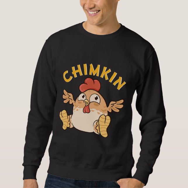 Sudadera Meme de pollo con chimkin Fat Derpy (Anverso)