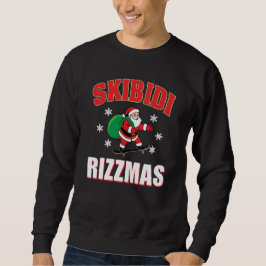 Sudadera Meme de Santa Claus Patinador Skibidi Rizzmas