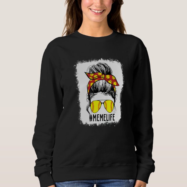 Sudadera Meme de Softball Bleached Game Day Meme Moth (Anverso)