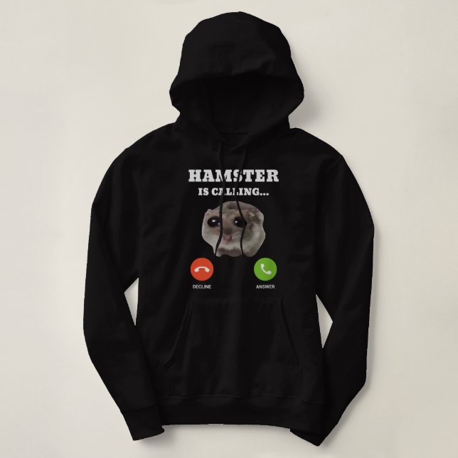 Sudadera Meme de Triste Hamster llama (Diseño del anverso)