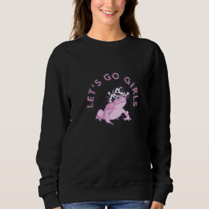 Sudadera Meme de un país con rana de vaca vamos a los Chica