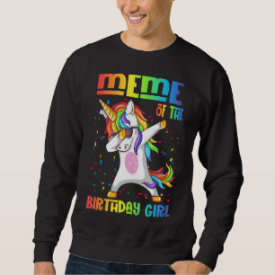 Sudadera Meme Del Cumpleaños Chica Dabbing Unicorn