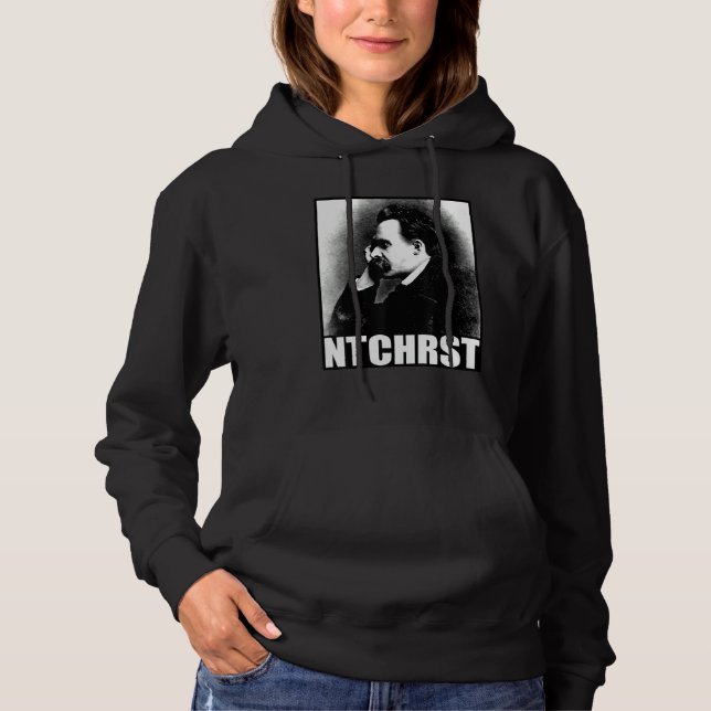 Sudadera Meme divertido de Friedrich Nietzsche Antichrist N (Anverso)
