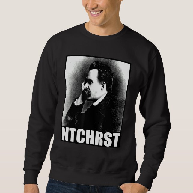 Sudadera Meme divertido de Friedrich Nietzsche Antichrist N (Anverso)