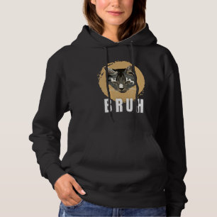 Sudadera Meme Divertido que dice Bruh con Gatos Saludando A
