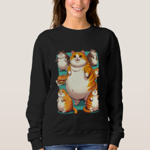 Sudadera Meme divertido sobre gatos grasos, regalo de amant